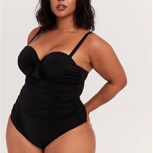 Torrid - Black Tie Front One-Piece Swimsuit